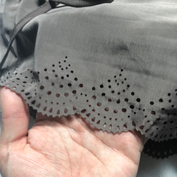 Seven Sister Khaki / Olive Green laser cut shorts - Picture 5 of 9